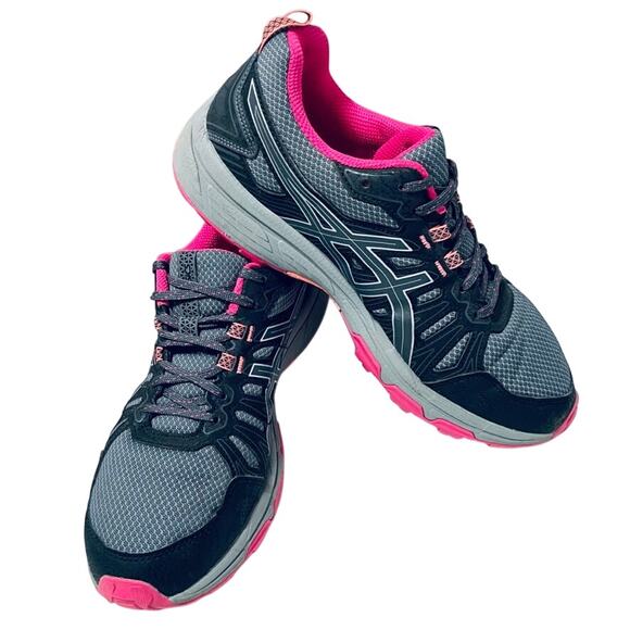 Asics Womens Gel Venture 7 Gray Running Shoes Low Top Lace Up 1012A477 Size 9 - Picture 1 of 7